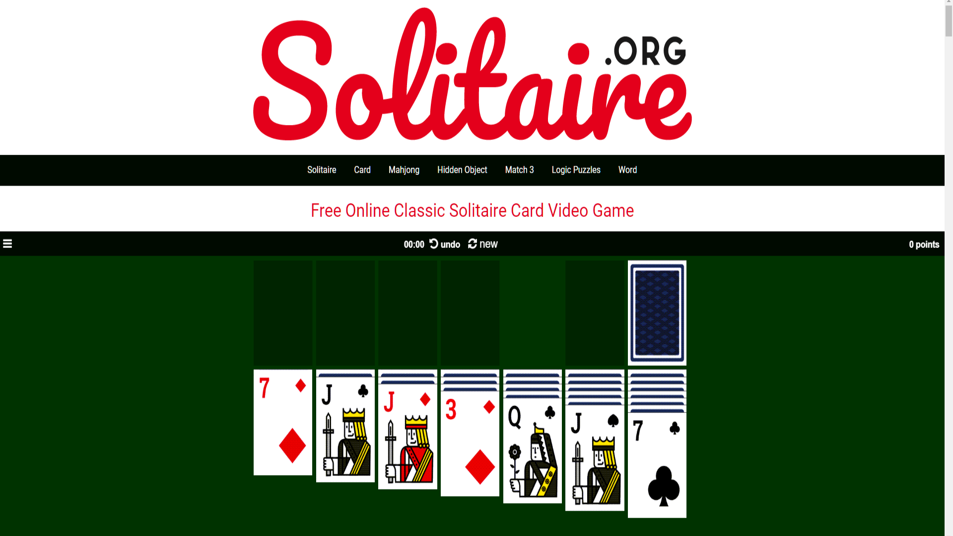 🕹️ Play Free Online Solitaire Games: Web Based Solitaire Card Video Games  for Kids & Adults